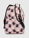Текстильний рюкзак пудрового кольору з принтом | 6876757 | фото 4