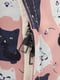 Текстильний рюкзак пудрового кольору з принтом | 6876757 | фото 6