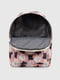 Текстильний рюкзак пудрового кольору з принтом | 6876757 | фото 8