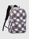 Рюкзак графітового кольору з принтом | 6876768