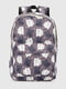 Рюкзак графітового кольору з принтом | 6876768 | фото 2