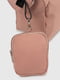 Рожева текстильна сумка через плече | 6876806 | фото 6