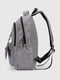 Сірий міський рюкзак з кишенею | 6876829 | фото 3