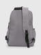 Сірий міський рюкзак з кишенею | 6876829 | фото 4