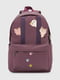 Фіолетовий текстильний рюкзак з накладною кишенею | 6876860 | фото 2