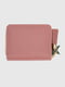 Рожевий гаманець  в принт на блискавці  з брелком | 6876883 | фото 3