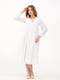 Біла сукня А-силуету з V-подібним вирізом | 6116371 | фото 2