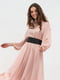 Сукня рожева з довгими широкими рукавами на резинці | 6116392 | фото 2