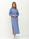 Сукня-сорочка блакитна максі-довжини | 6116527 | фото 4