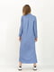 Блакитна сукня-сорочка максі довжини | 6116528 | фото 3