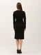Трикотажна чорна сукня напівприлеглого силуету довжиною міді | 6882596 | фото 5