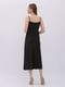 Сукня-комбінація чорна зі щільного шовку | 6882611 | фото 4