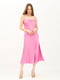 Сукня-комбінація рожевого кольору зі щільного шовку | 6882614 | фото 2
