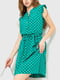Сукня А-силуету зелена в горошок | 6262533 | фото 2