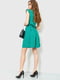 Сукня А-силуету зелена в горошок | 6262533 | фото 4