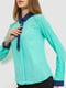 Блуза мятного цвета с синим воротником | 6887885 | фото 3