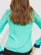 Блуза мятного цвета с синим воротником | 6887885 | фото 4