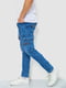 Прямые синие джинсы с карманами | 6888211 | фото 3