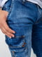 Прямые синие джинсы с карманами | 6888212 | фото 5