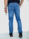 Прямые синие джинсы с потертостями | 6888260 | фото 4