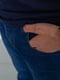 Прямые синие джинсы с потертостями | 6888264 | фото 5