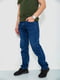 Прямі сині джинси з потертостями | 6888265 | фото 3