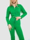 Зелений костюм у рубчик з укороченою кофтою | 6888393 | фото 2