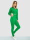 Зелений костюм у рубчик з укороченою кофтою | 6888393 | фото 3