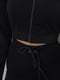Черный костюм в рубчик с укороченной кофтой | 6888397 | фото 6