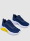 Темно-синие текстильные кроссовки | 6888488 | фото 3