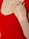 Красная майка с V-образным вырезом | 6888617 | фото 5