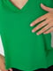 Зеленая майка с V-образным вырезом | 6888630 | фото 5