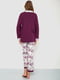 Фиолетовая принтованная пижама | 6888651 | фото 3