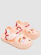 Резиновые сандалии-сабо пудрового цвета  с джибитсами | 6888770 | фото 3