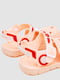 Резиновые сандалии-сабо пудрового цвета  с джибитсами | 6888770 | фото 4