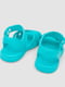 Резиновые сандалии-сабо бирюзового цвета с джибитсами | 6888773 | фото 4