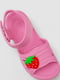 Рожеві гумові сандалі-сабо з джибітсами | 6888774 | фото 2