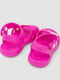Рожеві гумові сандалі-сабо з джибітсами | 6888776 | фото 4