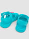 Резиновые сандалии-сабо бирюзового цвета с джибитсами | 6888778 | фото 4