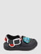 Чорні гумові сандалі-сабо з джибітсами | 6888780