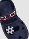 Темно-синие резиновые сандалии-сабо с джибитсами | 6888781 | фото 2