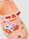 Резиновые сандалии-сабо пудрового цвета  с джибитсами | 6888785 | фото 2