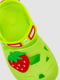 Резиновые сандалии-сабо салатового цвета с джибитсами | 6888786 | фото 2