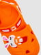 Помаранчеві гумові сандалі-сабо з джибітсами | 6888788 | фото 2