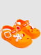 Оранжевые резиновые сандалии-сабо с джибитсами | 6888788 | фото 3