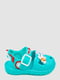 Бірюзові гумові сандалі-сабо з джибітсами | 6888790
