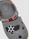 Сірі гумові сандалі-сабо з джибітсами | 6888796 | фото 2