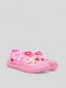 Розовые резиновые сандалии-сабо с джибитсами | 6888798 | фото 3