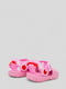 Рожеві гумові сандалі-сабо з джибітсами | 6888798 | фото 5
