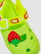 Резиновые сандалии-сабо салатового цвета с джибитсами | 6888799 | фото 2